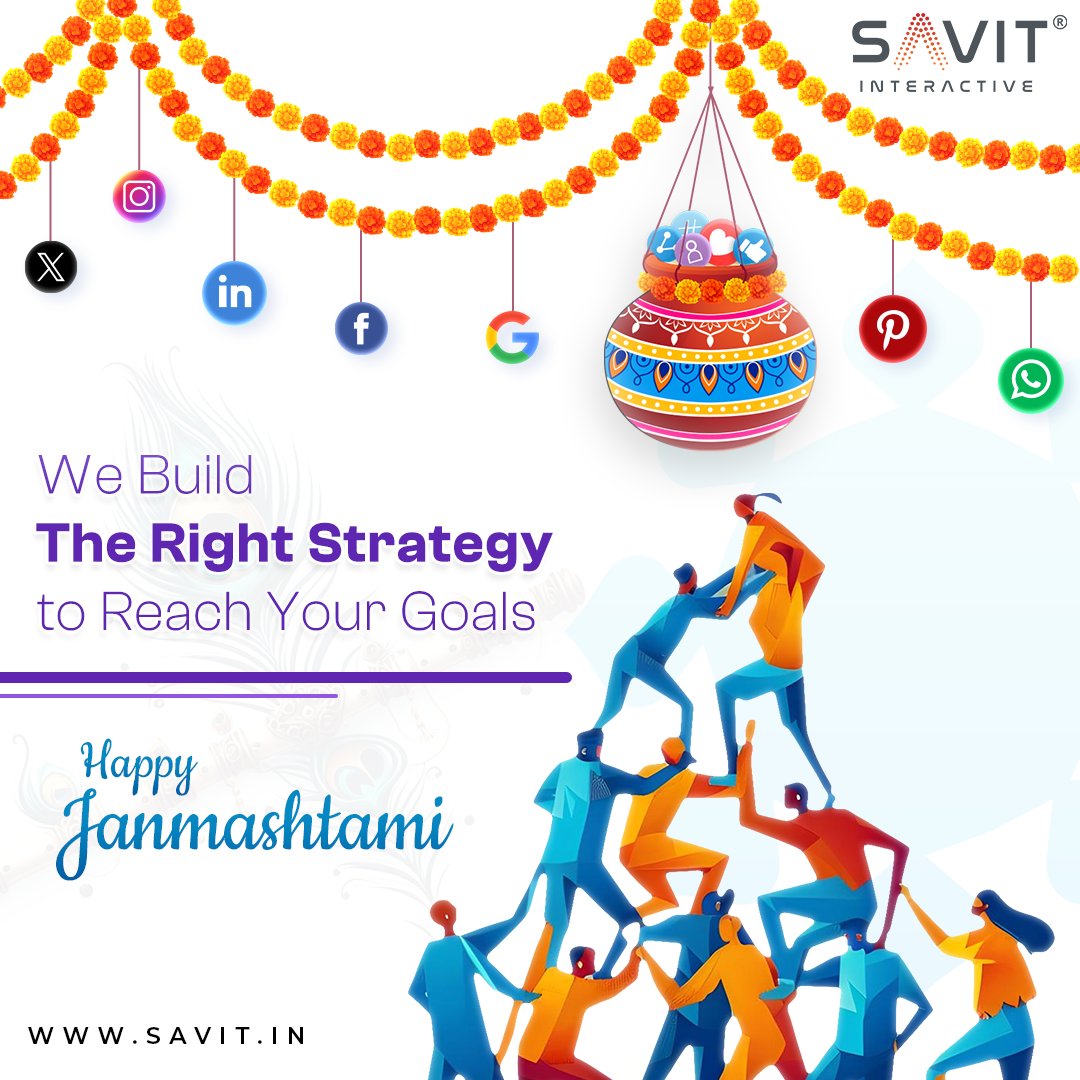 SavitIndia's tweet photo. Just as Lord Krishna guided the Pandavas to victory, we at Savit Interactive guide your brand with the right strategies and divine precision, we help you reach your digital goals.
Wish you all a #HappyJanmashtami  #Janmashtami2024 #SavitInteractive #DigitalMarketing #SEO https://t.co/XCdnnDMIy4