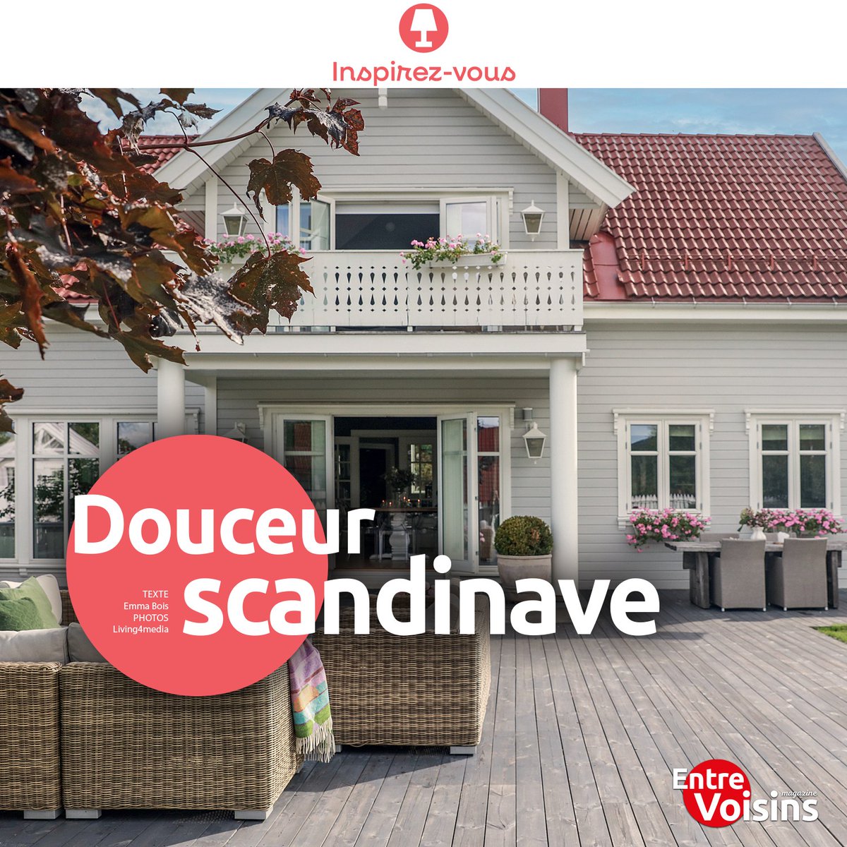 Poussons les portes de la maison d'Anine, située dans la banlieue d'Oslo ! Si vous aimez le style scandinave, vous allez adorer l'ambiance et la déco intemporelle de cette maison qui reprend les codes de l’habitat traditionnel du pays.