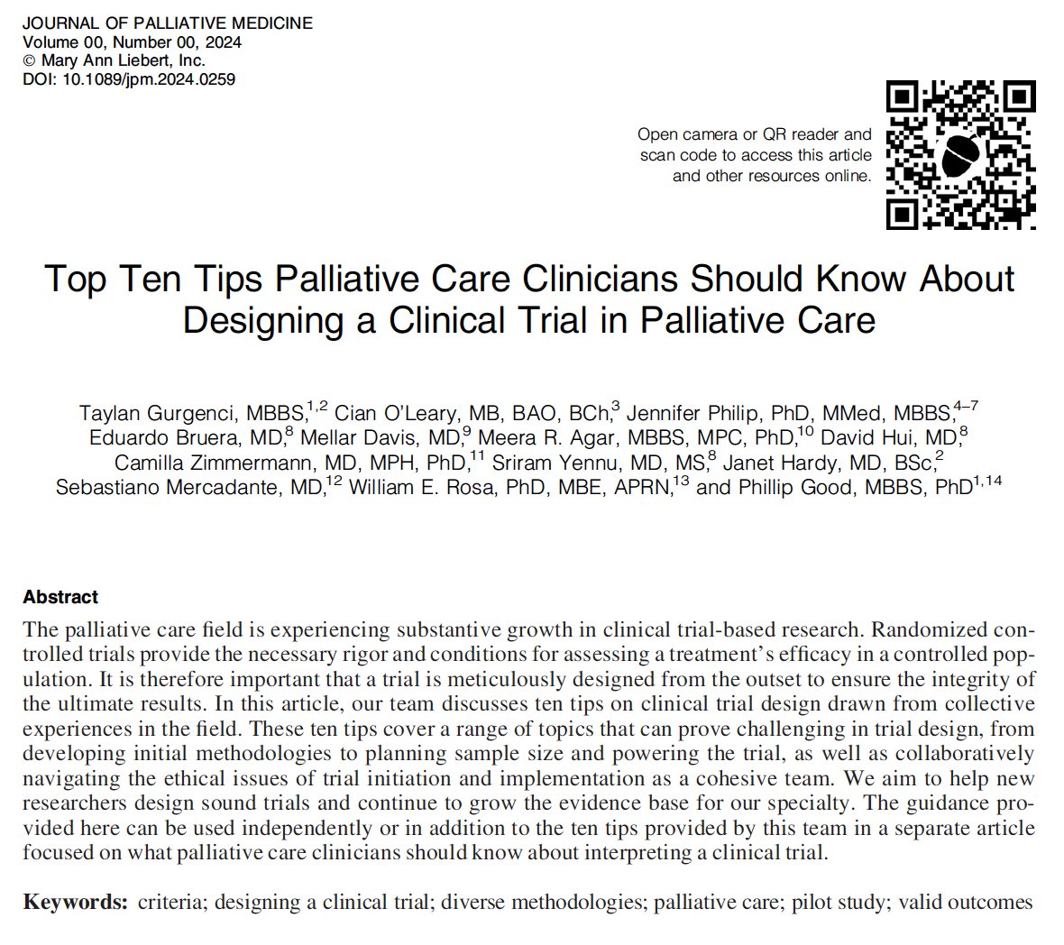 Billy Rosa, PhD, MBE, APRN (@billyrosaphd) on Twitter photo ๐The next #PalliativeCare Specialists paper in <a href="/PalliativeMed_j/">Journal of Palliative Medicine</a> focuses on what clinicians should know about designing a clinical trial๐: liebertpub.com/doi/10.1089/jpโฆ (Also see our accompanying paper on INTERPRETING a clinical trial: liebertpub.com/doi/10.1089/jpโฆ) FYI: <a href="/CAPCpalliative/">CAPC</a> ๐The next #PalliativeCare Specialists paper in <a href="/PalliativeMed_j/">Journal of Palliative Medicine</a> focuses on what clinicians should know about designing a clinical trial๐: liebertpub.com/doi/10.1089/jpโฆ (Also see our accompanying paper on INTERPRETING a clinical trial: liebertpub.com/doi/10.1089/jpโฆ) FYI: <a href="/CAPCpalliative/">CAPC</a>