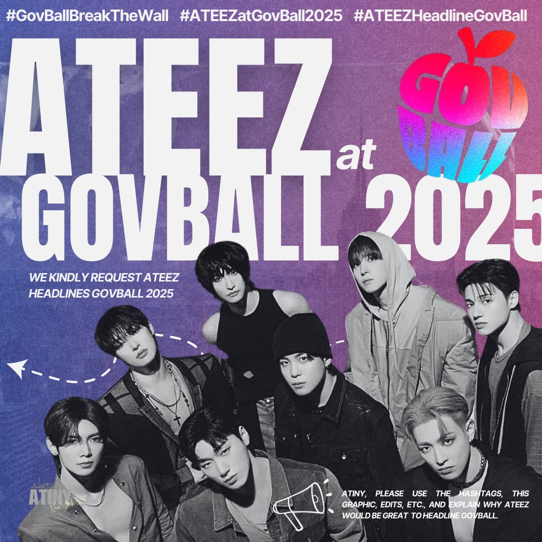 ATEEZ 2025 Tour Poster with Energetic Performance