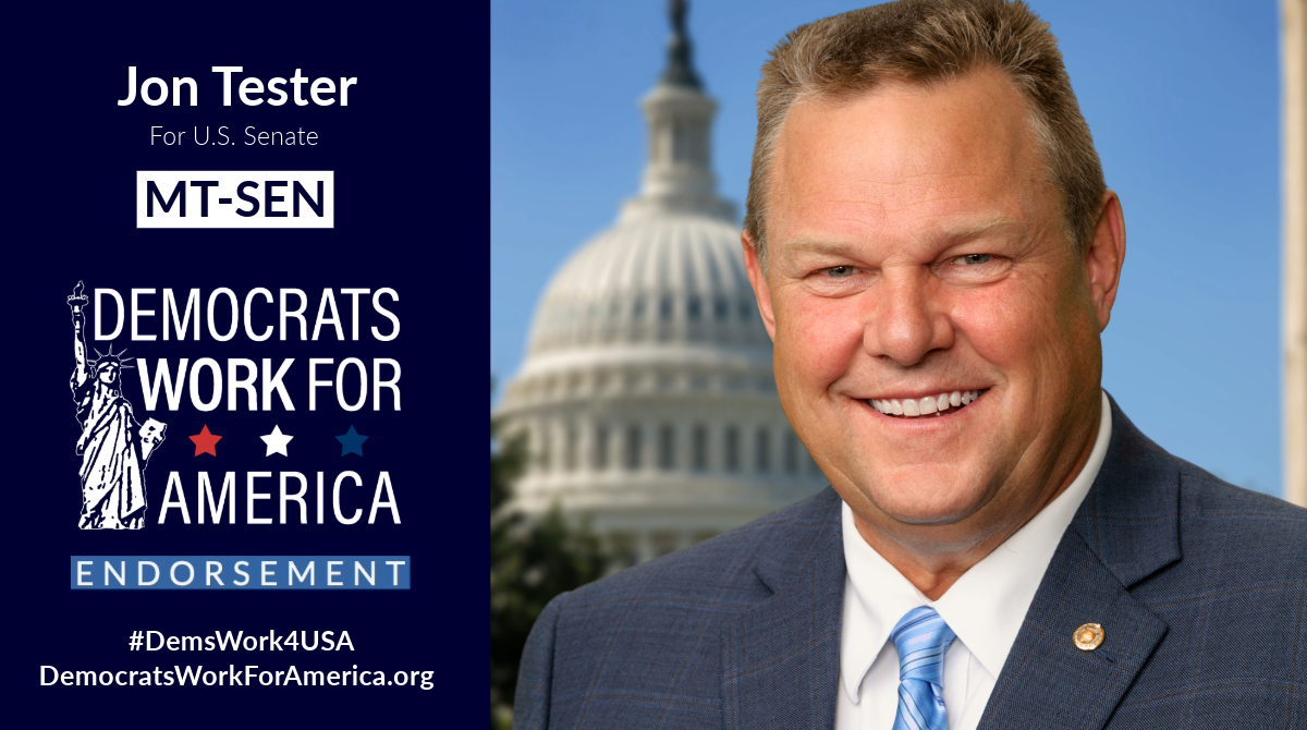RachelAzzara's tweet photo. #Montana Senate #Election2024 - Nov-5

Support Sen. JON TESTER #MTSEN

👉https://t.co/maoBRXtVb0

#HarrisWalz2024 #YesWeKam #KeepItBlue #WinBlue
#MTpol #MTpolitics #Democrats #progressives #liberals #NPP #DemsWork4USA https://t.co/vKCeRXSK4O