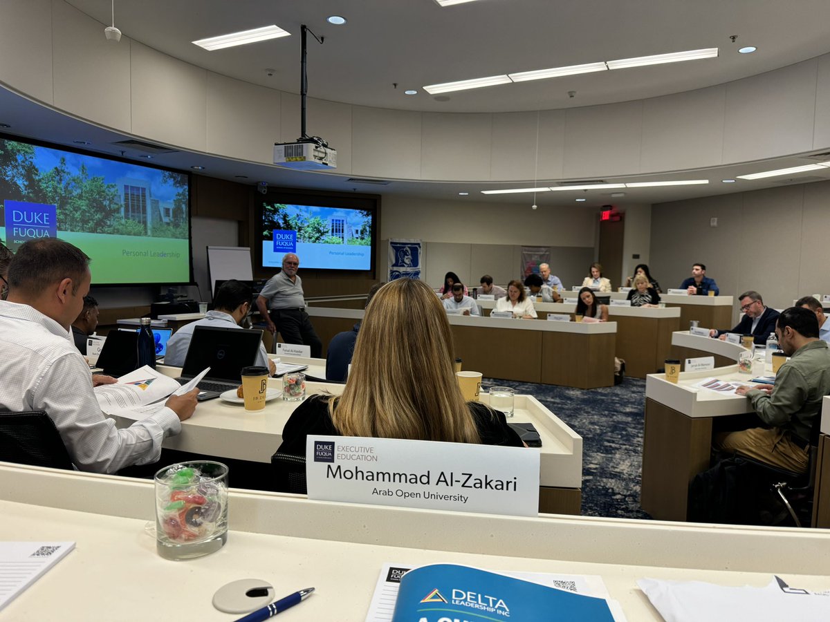 أول أيام برنامج إعداد القيادات في جامعة دوك بالولايات المتحدة الأمريكية.