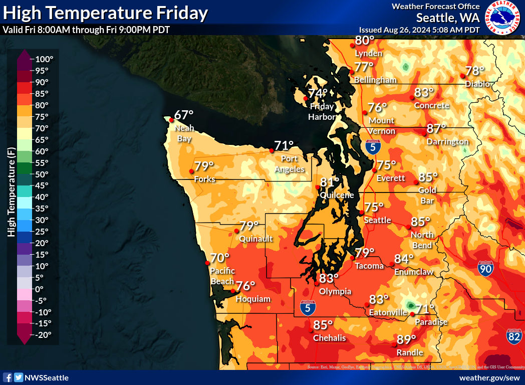 Not only are we going to get some rain tonight, tonight is also the last 8 pm sunset until April 15, 2025 in Seattle. After the rain late tonight/Tuesday morning warming trend the rest of the week with highs peaking in the mid 70s to mid 80s Friday &amp; Saturday. #wawx