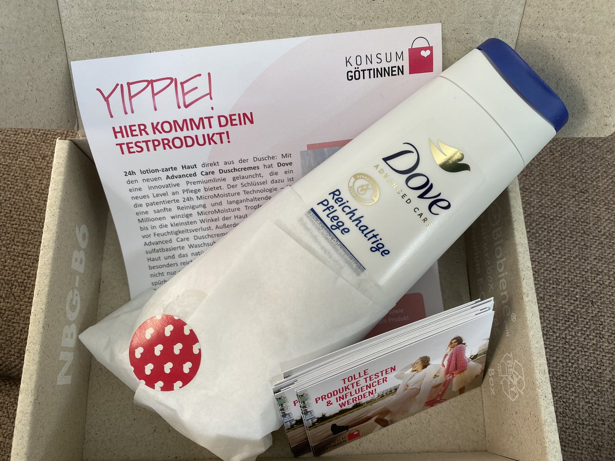 ConnyTesterin's tweet photo. "Werbung"
Die Dove Advanced Care Duschcreme „Reichhaltige Pflege" teste ich bei den @Konsumgoettin , bin zufrieden 
#konsumgöttinnen
#dove #advancedcare #doveadvancedcareduschcremes #dovegoettinnen #duschcreme #pflegecremedusche #körperpflege #feuchtigkeitspflege #produkttest https://t.co/Ih5O6WmI27