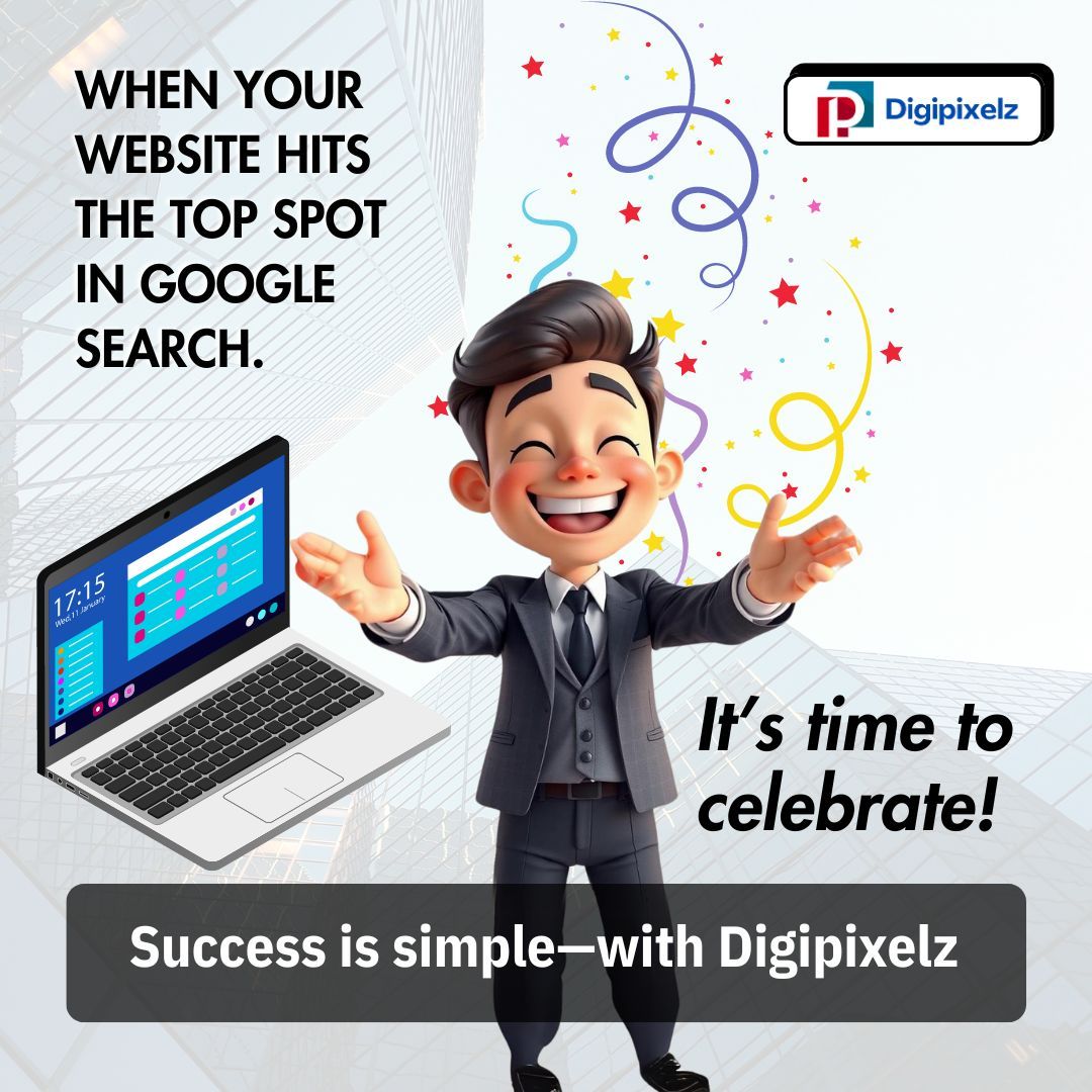 digipixelz's tweet photo. When your website hits the top spot in Google search, it’s time to celebrate! 🥳 Success is simple with Digipixelz by your side. Let’s keep climbing higher together! 🚀 

#SEOSuccess #Digipixelz #CelebrateSuccess https://t.co/S0pMtT9gUk