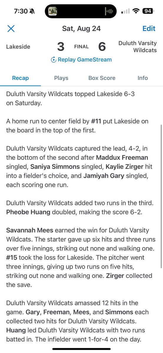 DuluthSoftball's tweet photo. We had a great weekend at the Titan-Warrior Classic going 3-0! Some stats below…

2-1 vs Oconee County
6-1 vs Lovett
6-3 vs Lakeside 

Big thanks to @NOHSfastpitch &amp; @OconeeCoSchools for hosting a first-class tourney!

@KaylieZirger @SaniyaSimmons22 @JamiyahGary8 @SavannahMees23 https://t.co/clhKY2Xs6c