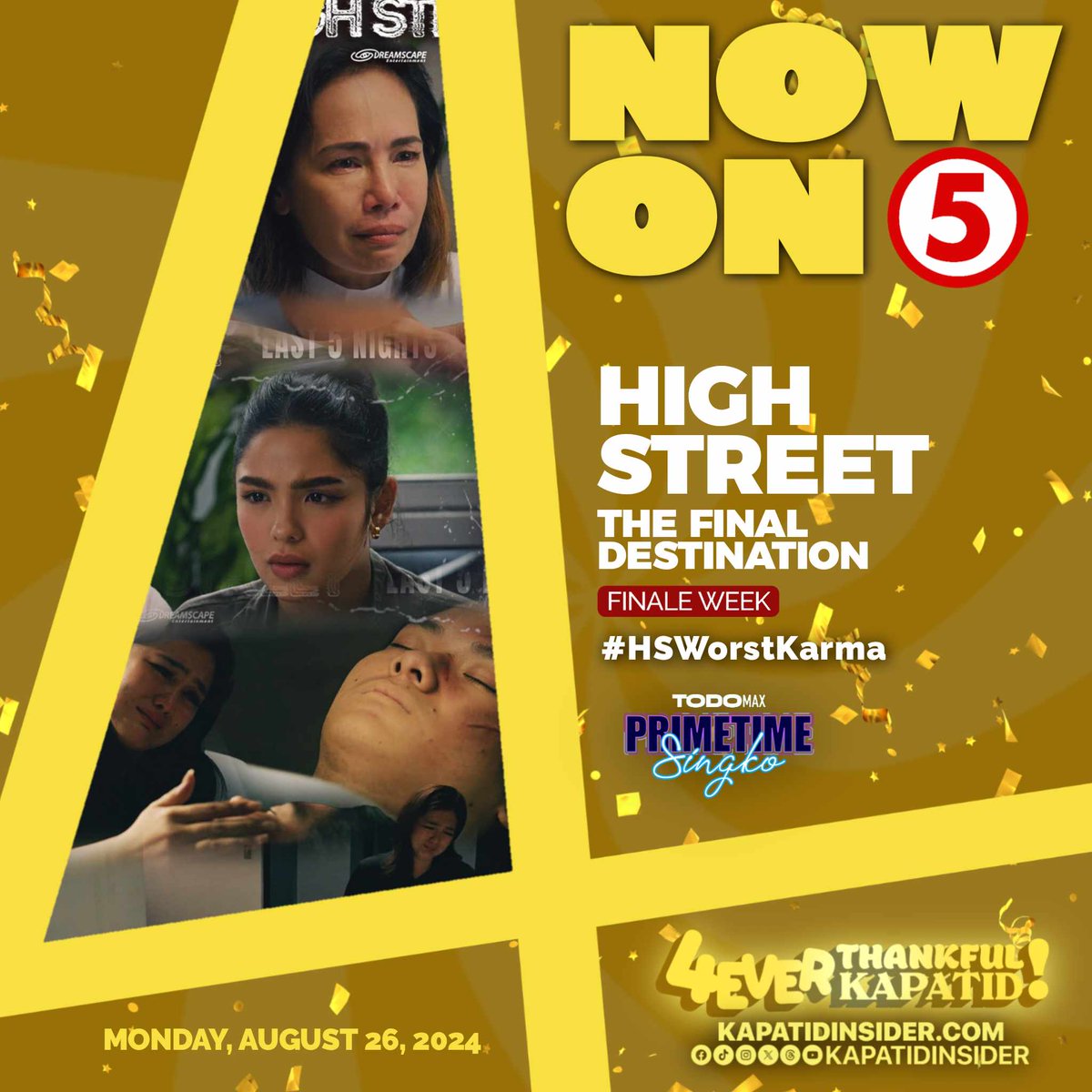 Tori's #HSWorstKarma is about to hear! Dahil malalaman na niya ang kalagayan ni Wesley kaya, aabot na sa sukdulan ang ganti!

Tutok na sa LAST 5 NIGHTs ng #HighStreetTV5 ng #TodoMaxPrimetimeSingko!

<a href="/TV5manila/">TV5</a>