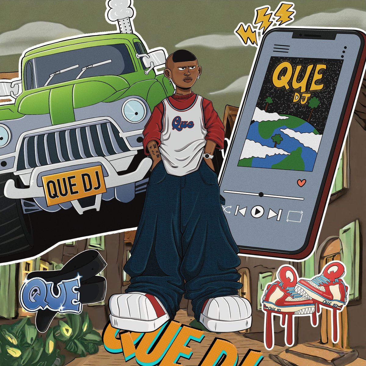 Welcome to Que’s World. Stepping into a new digital era, I am immortalised by the visionary artist @coolboydoodles. As we gear up for this next chapter, get shaken by the 127 bpm I’m about to play you 🎧✨ #QueDj #NewEra #DigitalTransformation