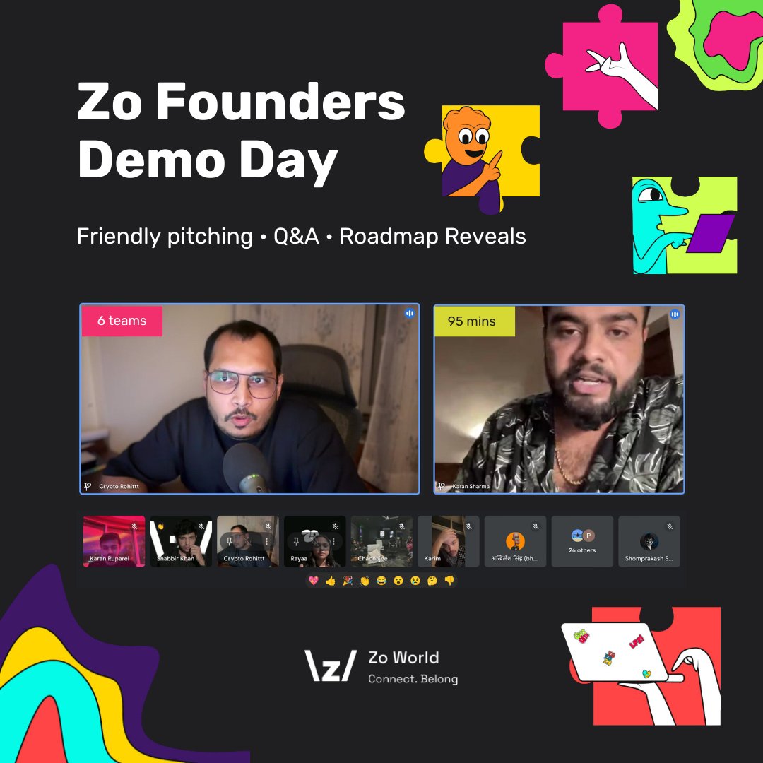 The_Zo_World's tweet image. A fantastic showcase of tech firepower in pure play, only at Zo Founders Demo Day.

🖥️ 6 Teams
👨‍💻 95 Mins of Demos
🔥 100% LIT

It was a spectacle to witness, indeed. 
Mad respect for the founders!