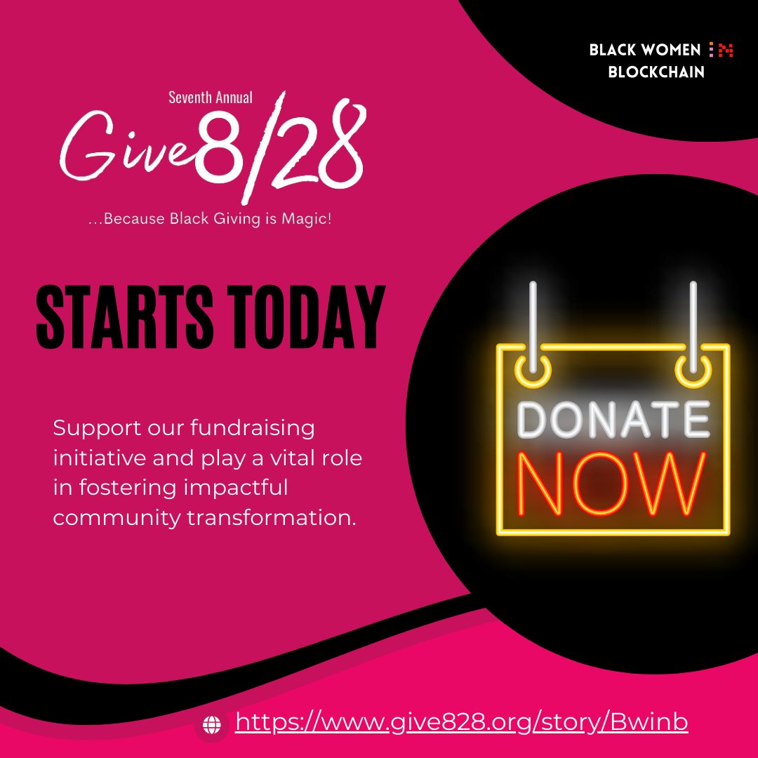 BWomeninB's tweet photo. Supporting Black Women in Blockchain is not only about achieving equality but also about embracing diversity, fostering innovation, and creating opportunities for everyone. 

Early donations starts today https://t.co/kB2jQD2xIT 

#supportbwinb #EmpowerBlackWomenInTech #give828 https://t.co/apREXebVR6