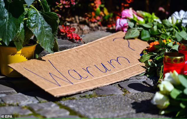 German police have arrested the 26-year-old Syrian who has confessed to the mass murder stabbing spree at a Dieversity Fest in Solingen.

Among the idiotic, coreographed 'Don't Look Back in Anger' candles, a bit of cardboard asks 'Why?'

Because the CIA, MI6 &amp; the Gulf states