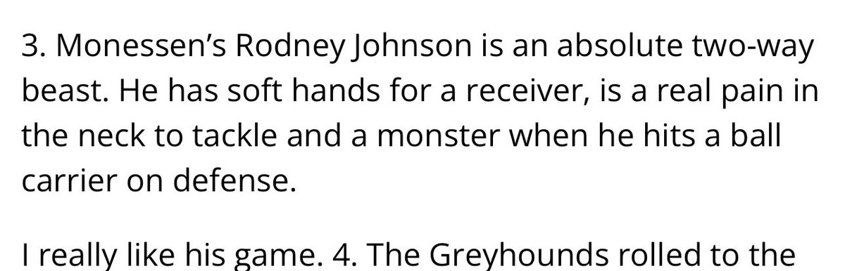 Week 0
4 catches 108yds 1TD
I Fumble Recovery 
5 solo tackles 
5 assist