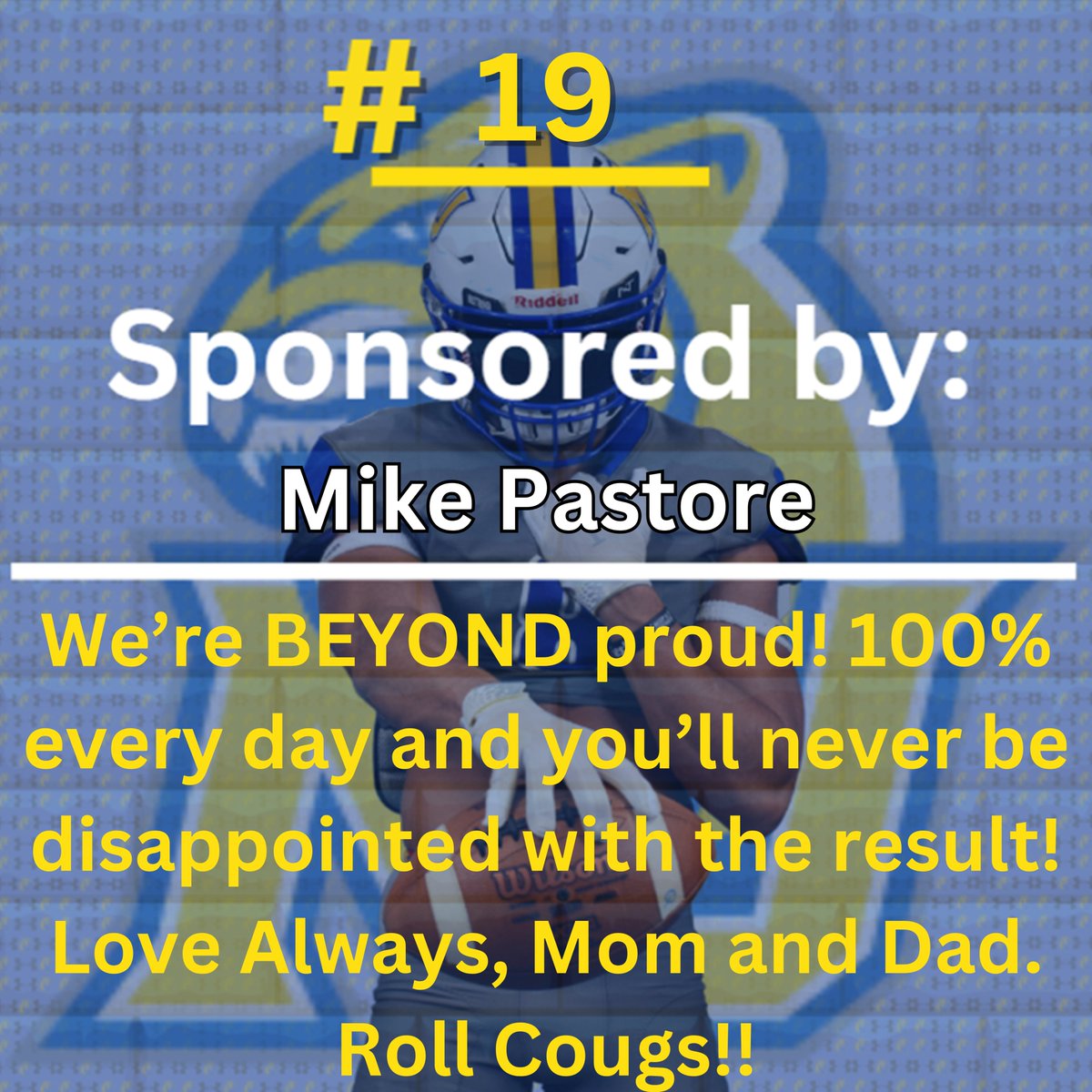 Misericordia University Football (@mucougarsfb) on Twitter photo Thank you to Mike Pastore for your sponsorship of #19 FY QB Mark Pastore (<a href="/MarkPastore_21/">Mark Pastore</a>)
If you are interested in sponsoring a Jersey click HERE⬇️ Misericordia Football Jersey Sponsorship misericordia.edu/football-jerse… Thank you to Mike Pastore for your sponsorship of #19 FY QB Mark Pastore (<a href="/MarkPastore_21/">Mark Pastore</a>)
If you are interested in sponsoring a Jersey click HERE⬇️ Misericordia Football Jersey Sponsorship misericordia.edu/football-jerse…