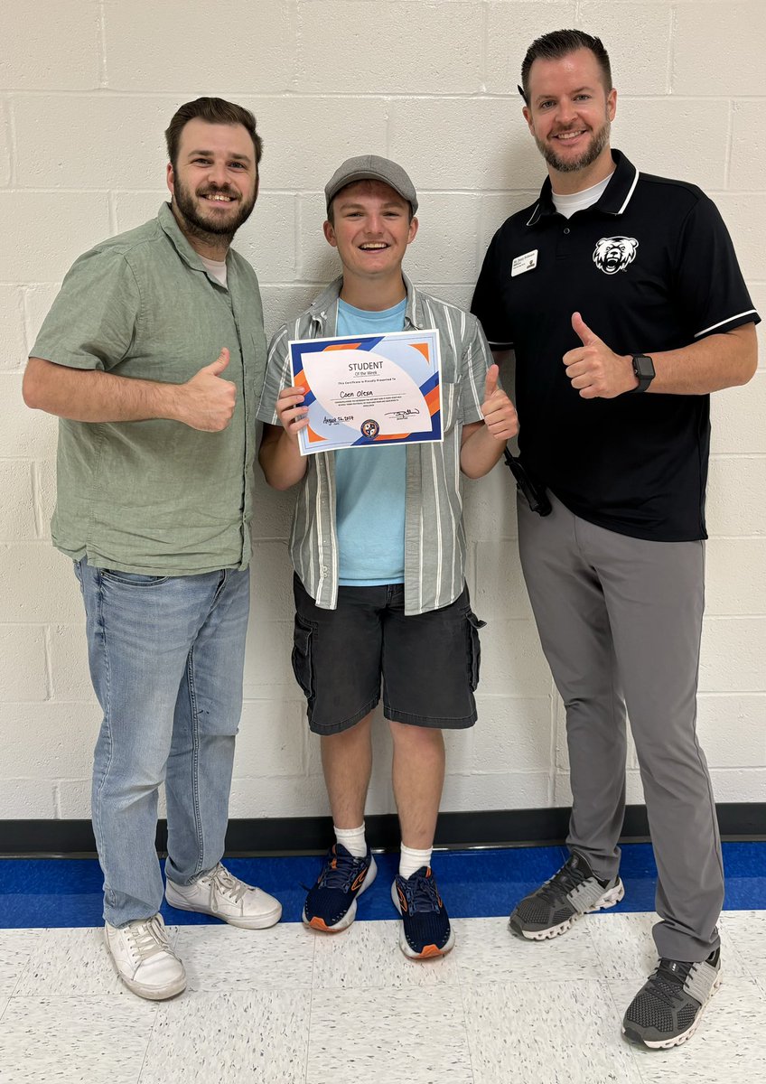 Congratulations to North Point High School's Student of the Week: 
Coen Olexa "Coen is a wonderful and engaged student that always strives to grow in his skills and abilities. He brings a positive attitude and always seeks to elevate his peers!" <a href="/NPGrizzlyDrama/">NPGrizzlyTheatre</a>