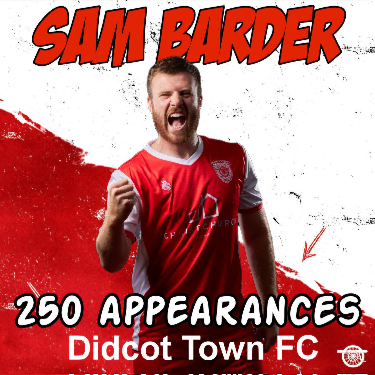 Sam Barder will make his 250th appearance for the club after being named in the side to face Bemerton Heath Harlequins today. 
Sam has scored 25 goals and had 16 assists for the club. 
He is the latest player from the current squad to have featured for the side at least 250