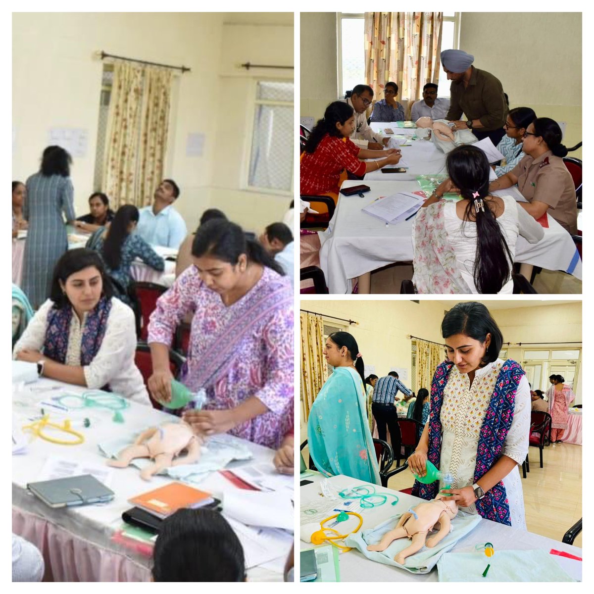 VajraCorps_IA's tweet image. #NationBuilding
#WeCare

159 GH organised a workshop on 25 August 24 with an aim to improve Neo-natal outcome and reduce Neo-natal Mortality Rate (NMR). 45 healthcare professionals from 159 GH and nearby military hospitals were trained.
The workshop was conducted in collaboration…