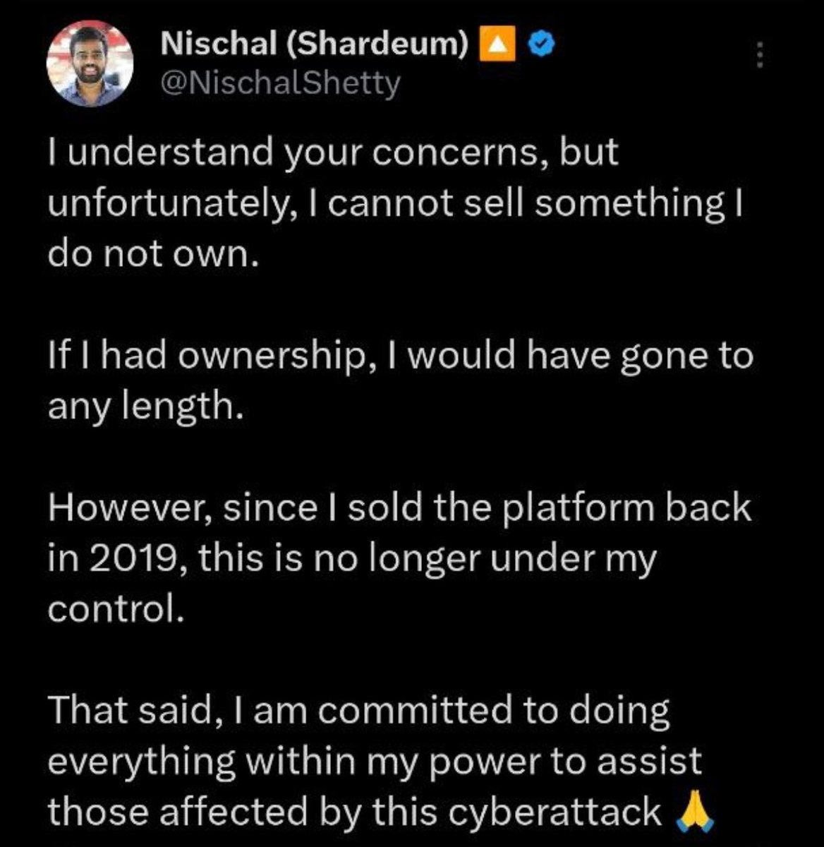 🚨 Then tell us who truly owns #WazirX?

Is it <a href="/binance/">Binance</a>?

And if you're not the owner and don’t own shit, why are you even addressing us? For problems like this, we would only like to hear from the owner not an employee.

#JusticeForWazirXUsers