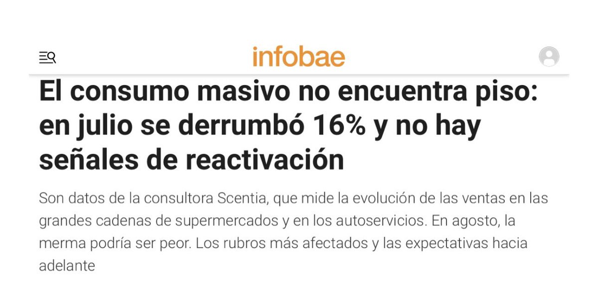GustavoHArrieta's tweet photo. Argentina está a las puertas de un Colapso Industrial. Miles de personas perdieron su trabajo, muchos más están en riesgo de perderlo y el Consumo cae mes a mes. https://t.co/QVUvIt4JvO