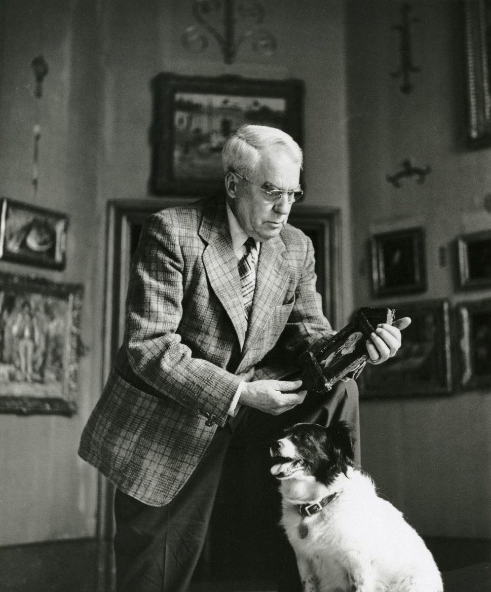 Happy #NationalDogDay! Dr. Barnes had the best boy, Fidèle de Port Manec’h 🐾

📸 Albert C. Barnes with Fidèle in Gallery 1 of the Cret Gallery, c. 1946. Photograph by Angelo Pinto, courtesy of the Pinto family. Photograph Collection, Barnes Foundation Archive