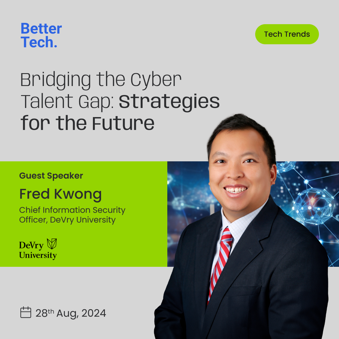 thebettertech_'s tweet image. 🎙️ Get ready for an enlightening new episode on #BetterTech! 🚀

🌐 We are excited to welcome @ftkwong, VP and CISO at @devryuniv, a leader in cybersecurity and educational innovation. 

🗓️ Tune in on August 28th!

#Cybersecurity #TechInnovation #EdLeadership