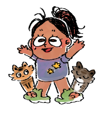 A small pre work doodle of me and my cats😊