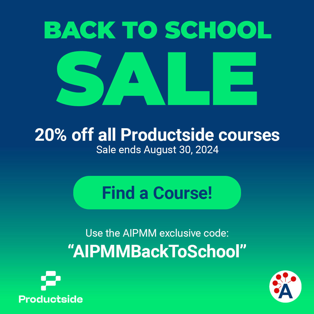 aipmm's tweet photo. Our partners at Productside, have launched a self-study course designed to help product managers pass the AIPMM CPM® exam with confidence. Receive 20% on any course by entering AIPMMBackToSchool at Checkout. To find a course for you click: https://t.co/BrvJ0gHxIA https://t.co/fWjLHbLC2g