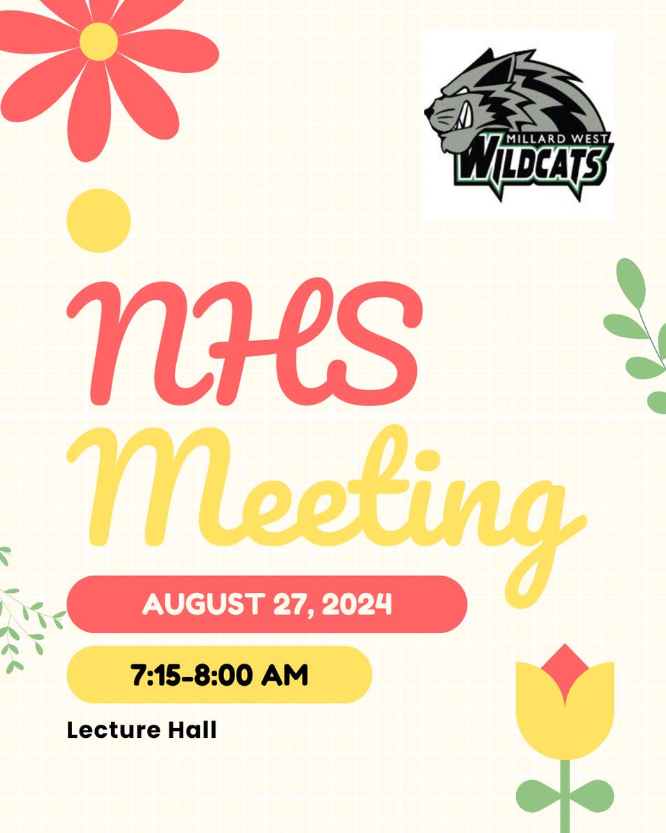 MWestNHS's tweet photo. Reminder: Meeting tomorrow at 7:15! https://t.co/ED3Tnb4ssL