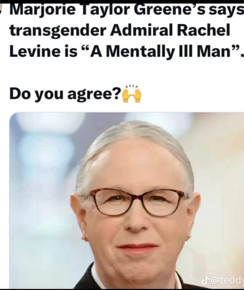 brixwe's tweet photo. Do you agree Admiral Rachel Levine is a mentally ill man? https://t.co/YfBYxBZckX