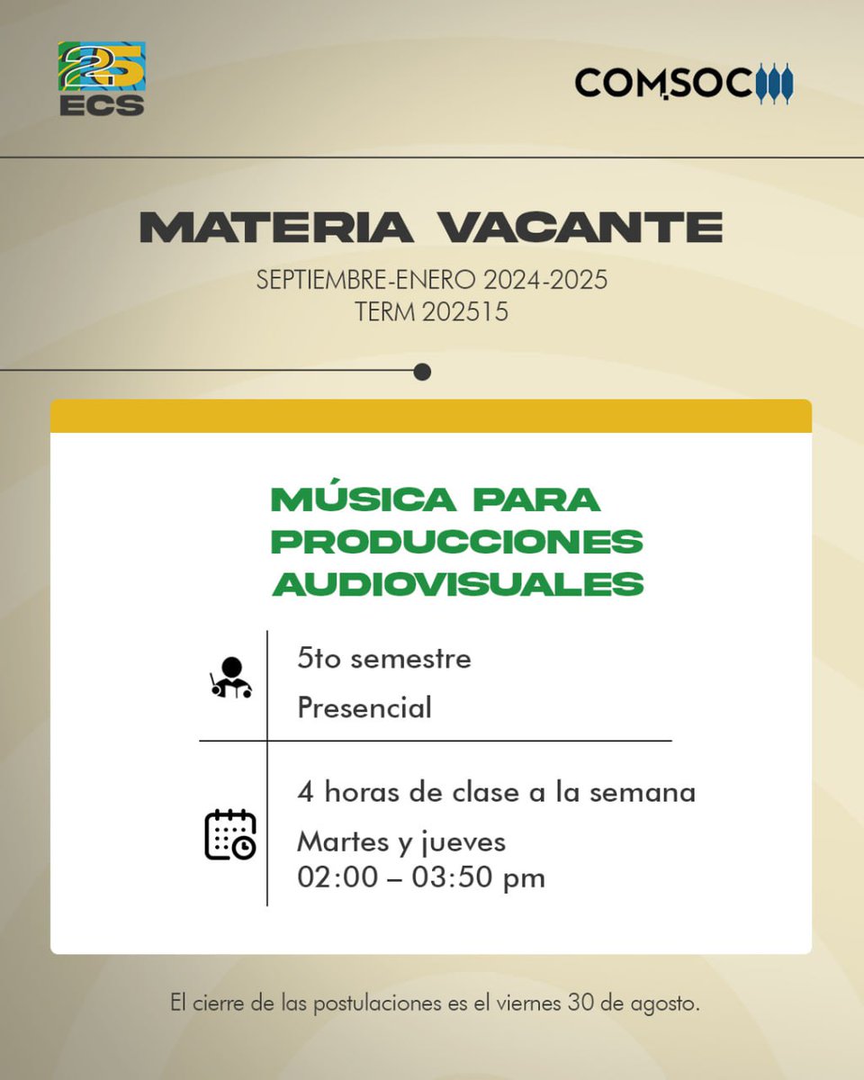 👨‍🏫¡Se parte se nuestro equipo de docentes!👩‍🏫 

Tenemos una vacante muy especial para ser parte de nuestro staff de profesores en la escuela de Comunicación Social en la UCAB Guayana.

Sigue leyendo para conocer y postular🧵👇