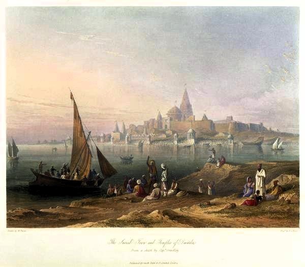 GujaratHistory's tweet photo. 196 years old painting of the view of Dwarka town and the Dwarkadhish temple in Gujarat was painted by a foreign artist in 1830 AD. https://t.co/dS4m86xulM
