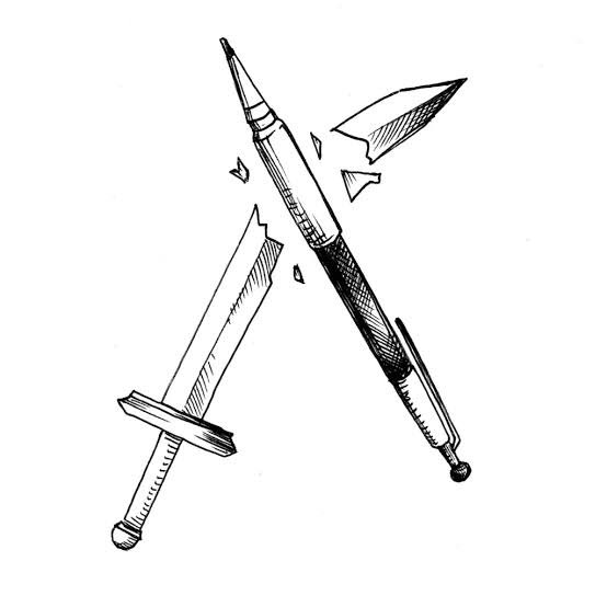 sahir_Balochh_'s tweet photo. The pen, a silent force, wields might beyond the steel, in its ink, the power to shape empires, where the sword can only wound.
#PenPower https://t.co/nAbyZPSQv2