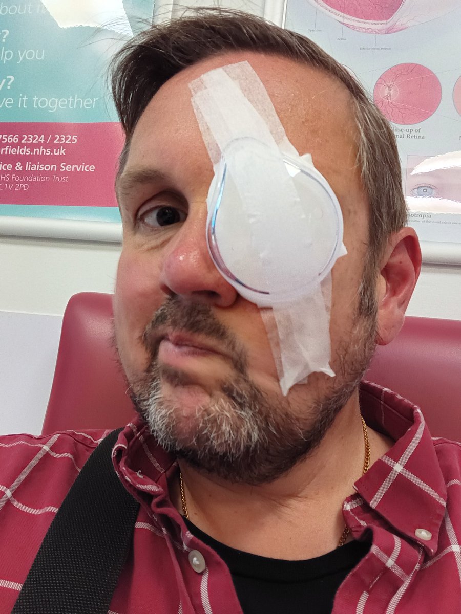 Forced to miss today's <a href="/DulwichHamletFC/">Dulwich Hamlet FC</a> match because my retina chose this weekend to have a trial separation from the back of my eyeball. Now happily reconciled thanks to <a href="/Moorfields/">Moorfields Eye Hospital NHS Foundation Trust</a>.