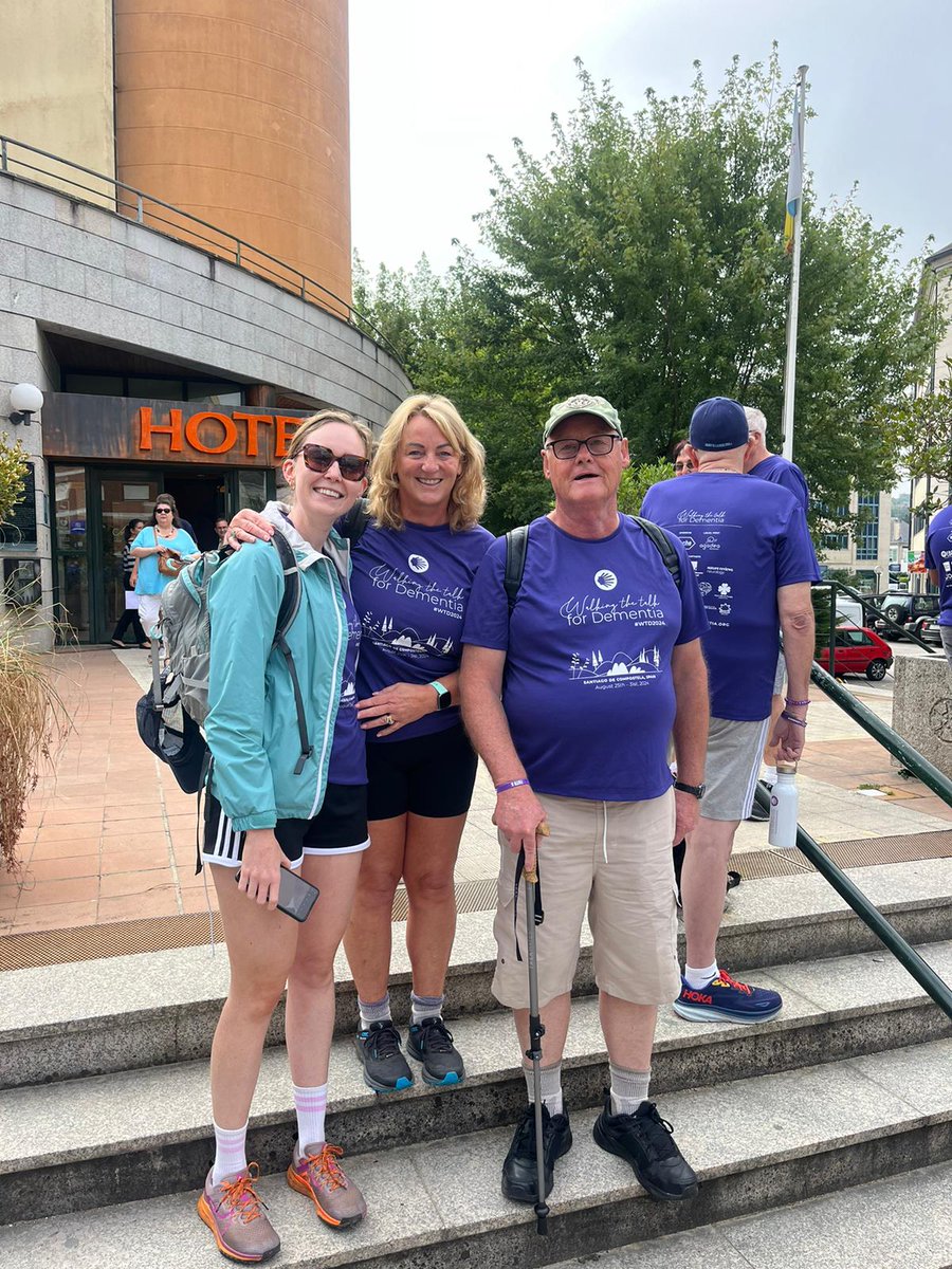 alzheimersocirl's tweet image. Wishing our intrepid Dementia Research Advisory Team members John Crowley and Kathleen Cahill and Research &amp;amp; Policy Manager Dr. @lauraoph the very best of luck as they begin their 4 day trek along the Camino de Santiago as part of the Walking the Talk for Dementia research…