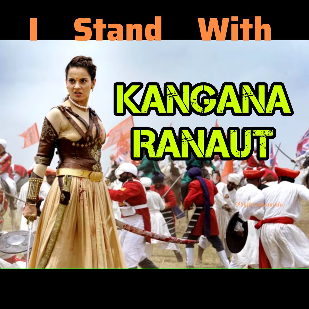SaffronSunanda's tweet photo. I Stand with Kangana Ranaut 

Repost if you do too. https://t.co/8y9bl3H1cD