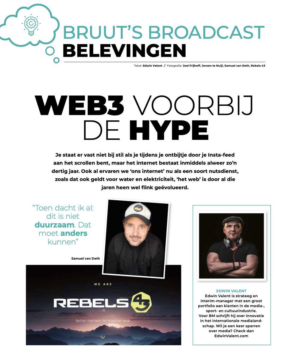 Web3 voorbij de hype! Lees mijn nieuwe Broadcast Magazine artikel gratis hier: edwinvalent.com/2024/08/26/bro…