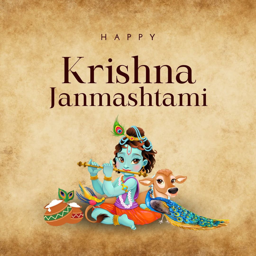 Mr__Bajpayee's tweet photo. Today marks the auspicious occasion of Shri Krishna Janmashtami, the celebration of the birth of Lord Krishna, one of the most revered deities in Hindu mythology.
May the spirit of Janmashtami bring joy, peace, and inspiration to all.

#Janmashtami2024 #Krishna #JanmashtamiWishes https://t.co/ZRA6AJp7M3