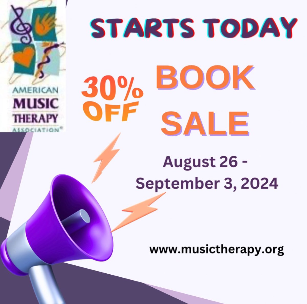 STARTING TODAY for 1 week the AMTA Book Sale!

Once a year the AMTA Book Store opens up to the wider community with this 30% discount available to AMTA members and non members. For full details and a direct link to the Bookstore, see the LinkTree in our Bio under “Latest News”.