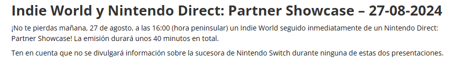 RumansCOM's tweet image. Nintendo de deja bien clarito, que algunos se montan unas películas, NADA de la sucesora en el Nintendo Direct 🤣