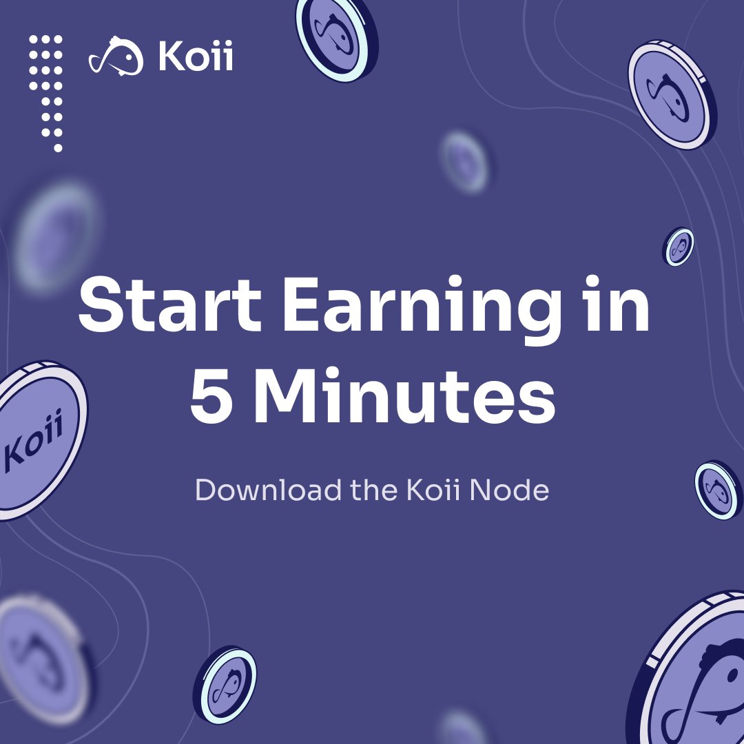 LeonardLevels's tweet photo. Discover the Koii Node and learn how to start earning passive income in just 5 minutes 🔍

A Koii Node is a small computer program—about the same size as your favorite music player—that allows you to run Koii Tasks.

Koii Tasks, off-chain computations that are verified and submitted on-chain, can be run to earn $KOII and other cryptocurrencies.

Join 90,000 others and download the Koii Node in minutes: https://t.co/QSQkUgp5pR