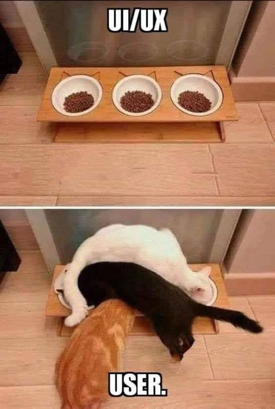 AlexKorshykov's tweet photo. Designers: 'Behold, our meticulously crafted, user-friendly interface!' 

Users: 'Challenge accepted. Watch this.' 😼

No matter how intuitive we think our designs are, users always find creative ways to keep us on our toes. It's not a bug, it's an unexpected feature discovery journey! 

Remember, in the grand design show, users are the ultimate plot twisters. Keep designing, keep learning, and always expect the unexpected!

#ux #design #designmemes #meme #designer #ui #creativity
