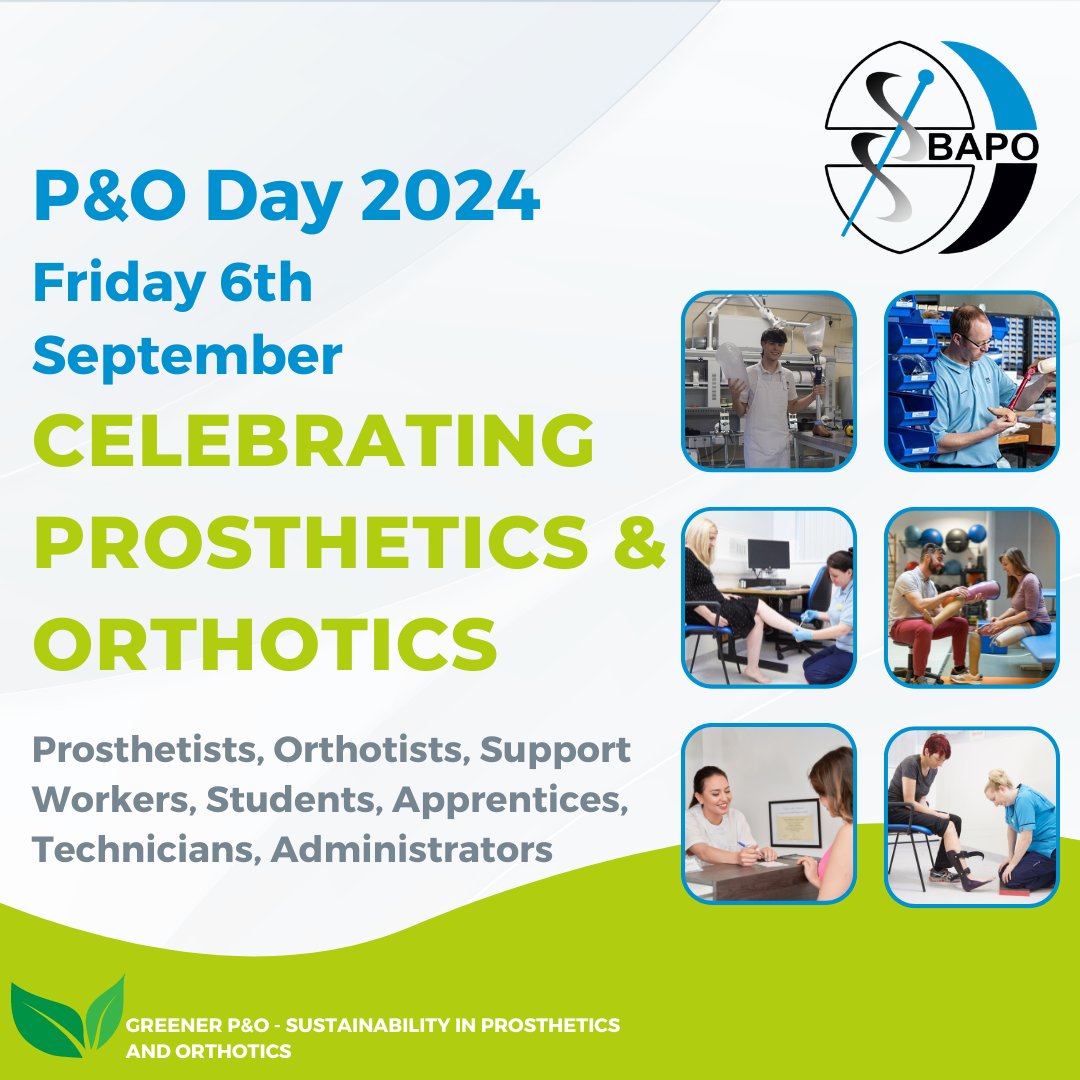 We are celebrating P&amp;O Day on Friday 6th September. Our Toolkit is now live on our website with posters, email signatures and profile frames. Visit bapo.com/events/p-o-day… and share the toolkit with your colleagues. #PandODay2024 #Prosthetics #Orthotics