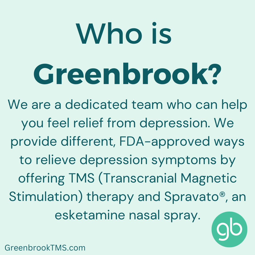 GreenbrookTMS's tweet photo. Greenbrook is here to be your partner in your mental wellness journey. We offer innovative, non-invasive TMS therapy and esketamine nasal spray treatments to help you feel your best 💚

Find a center near you: https://t.co/9oT7dRdqU2

#MentalHealthAwareness #GreenbrookTMS https://t.co/NkhpKMdQQH