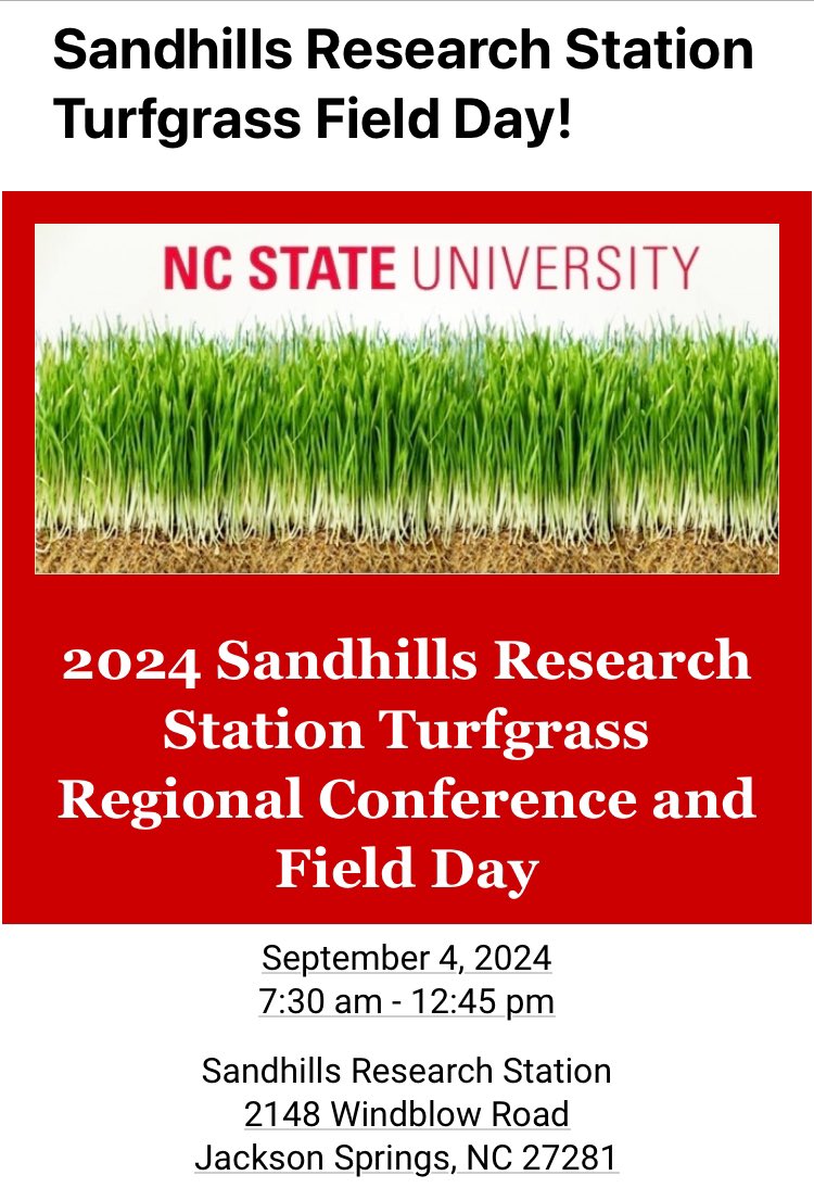 Susana Milla-Lewis (@ncturfbreeding) on Twitter photo LAST CHANCE to register! Learn from the experts and get pesticide credits. <a href="/NCTurfgrass/">TCNC_</a> <a href="/TheTurfZone/">THE TURF ZONE</a> <a href="/CarolinasGCSA/">Carolinas GCSA</a> Register 👉 web.cvent.com/event/4300e9f2… LAST CHANCE to register! Learn from the experts and get pesticide credits. <a href="/NCTurfgrass/">TCNC_</a> <a href="/TheTurfZone/">THE TURF ZONE</a> <a href="/CarolinasGCSA/">Carolinas GCSA</a> Register 👉 web.cvent.com/event/4300e9f2…