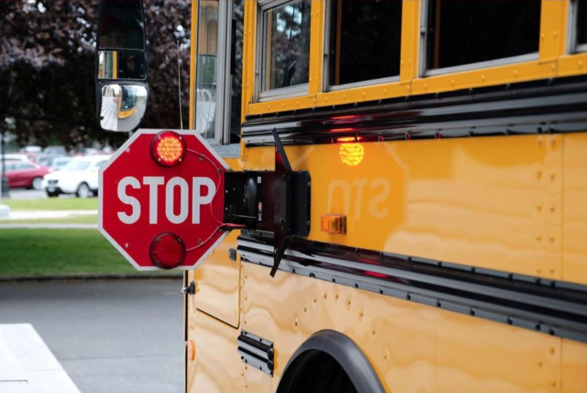 TakomaParkPD's tweet photo. Montgomery County Schools are back in session today. You MUST stop for school buses when the red lights are flashing! The fine in MD is $570 and 3 points on your license! #stoponred #watchforchildren #safety https://t.co/46BqhCdbzh