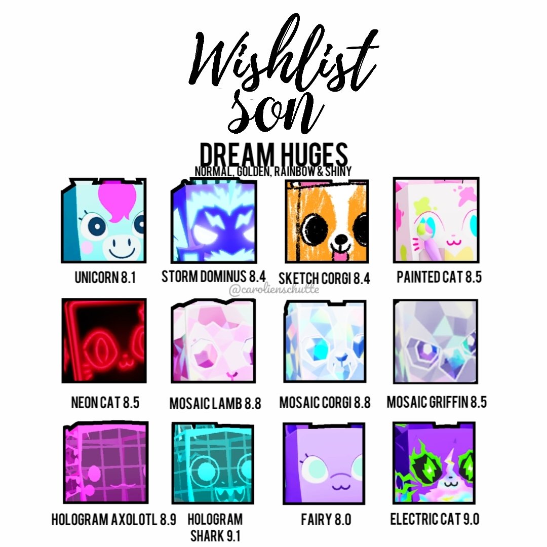 CarolienSchutte's tweet photo. Ps99 and am in chat wishlist not only my wishlist but also the wishlist from my son he have autism and give the huges that he loves a number how much he loves itπ₯°
π²π(normal,gold,π,shiny) (Normal, N or M)ππ¦
#adoptmedp #adoptmewhislist #dreampetsadoptme #ps99dp #ps99wishlist https://t.co/EE5M1JVfZK