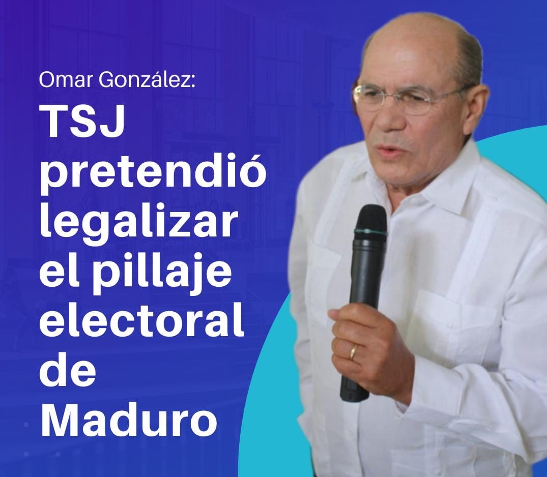Omar González: TSJ pretendió legalizar el pillaje electoral de Maduro dlvr.it/TCP3kY