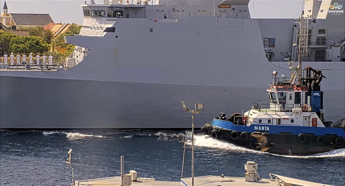 WarshipCam's tweet photo. Royal Netherlands Navy De Zeven Provincien-class frigate HNLMS Tromp (F803) coming into Willemstad, Curaçao - August 26, 2024 #hnlmstromp #f803

SRC: webcam https://t.co/BQHxZ3Usoz