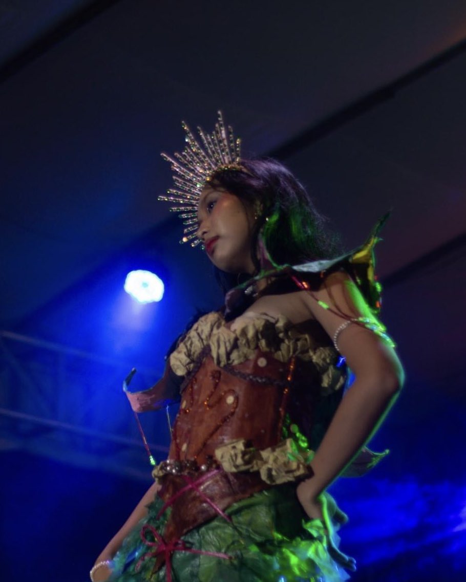was the model for my team during the trash to fashion show part of our arki night event !