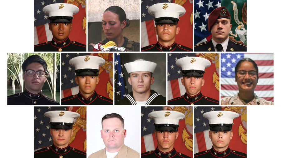 libsoftiktok's tweet photo. 3 years ago today 13 servicemembers were kiIIed during the botched Afghanistan withdrawal.

Kamala boasted about being the “last person in the room” when the decisions were made.

REMEMBER THEIR NAMES:

Johanny Rosario Pichardo
Nicole L. Gee
Darin T. Hoover
Hunter Lopez
Daegan W. Page
Humberto A. Sanchez
David L. Espinoza
Jared M. Schmitz
Rylee J. McCollum
Dylan R. Merola
Kareem M. Nikoui
Maxton W. Soviak
Ryan C. Knauss

Kamala can’t be bothered to honor them.