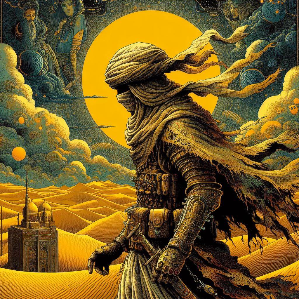 فارس نصف آلي و نصف بشري يجوب الصحراء #Copilot